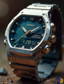 CWS-221L10 R-1AR Bluetooth Chrono Silver Black.